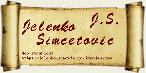 Jelenko Simčetović vizit kartica